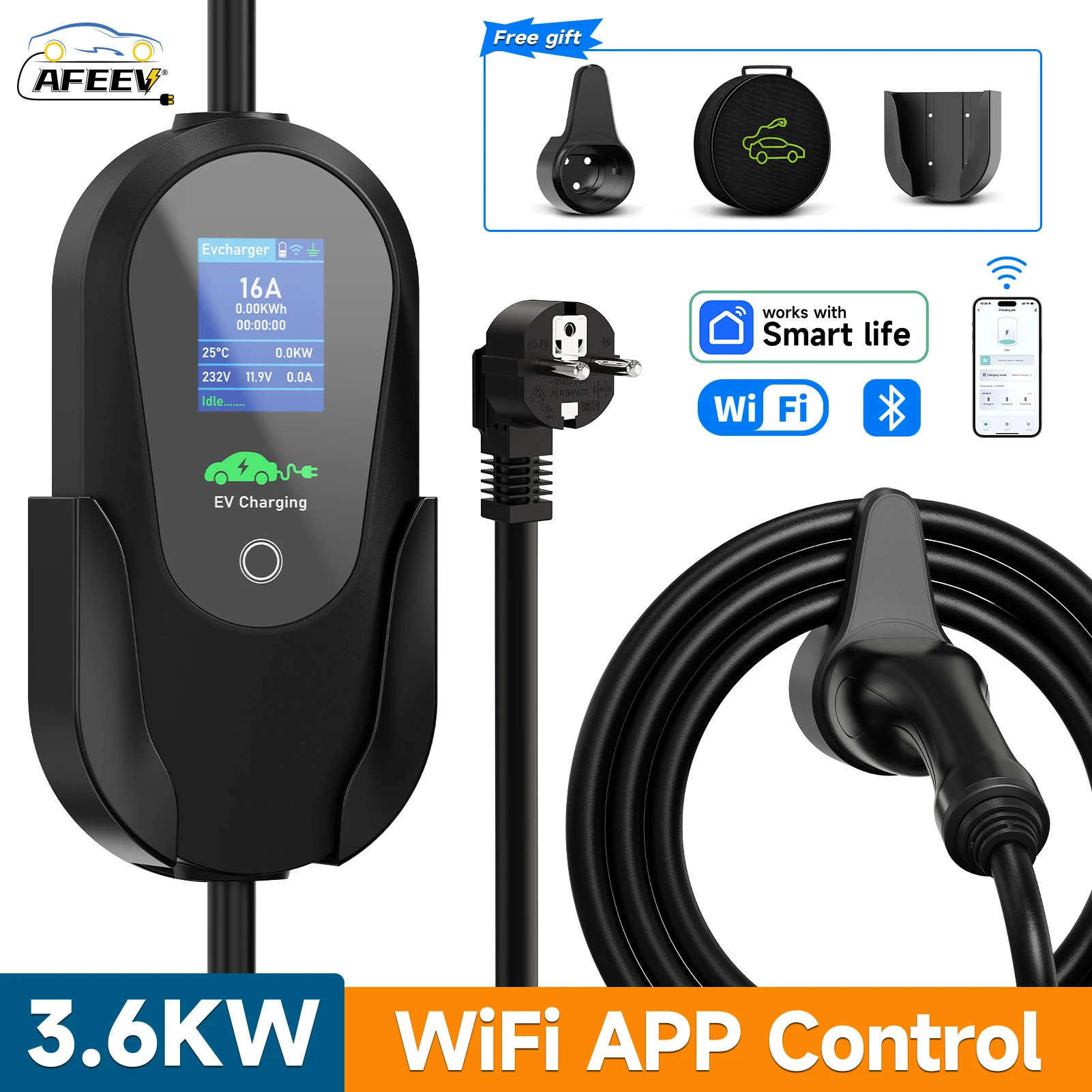 Wifi Smart Plug - AFEEV نوع 2 شاحن سيارات كهربائية