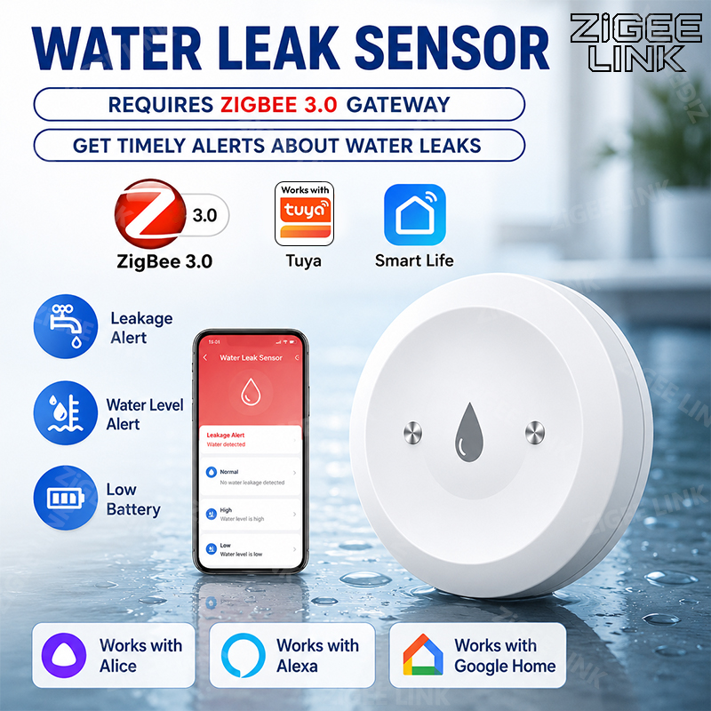 Smart Home Zentrale - جهاز استشعار تسرب المياه الذكي بتقنية
