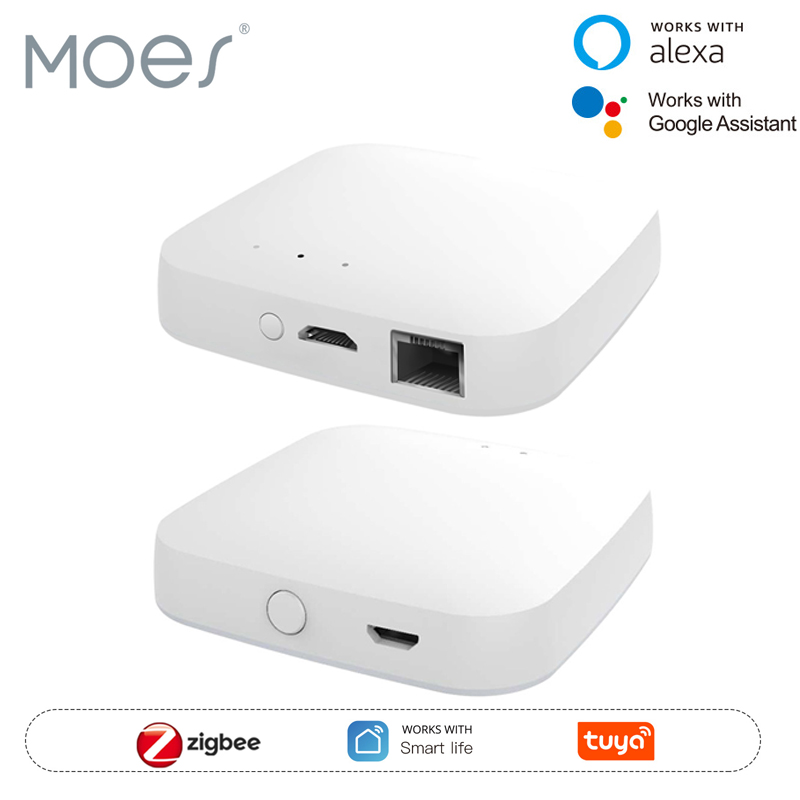 Smart Home Zentrale - MOES Tuya ZigBee3.0 Smart Hub، Wireless/Wirege