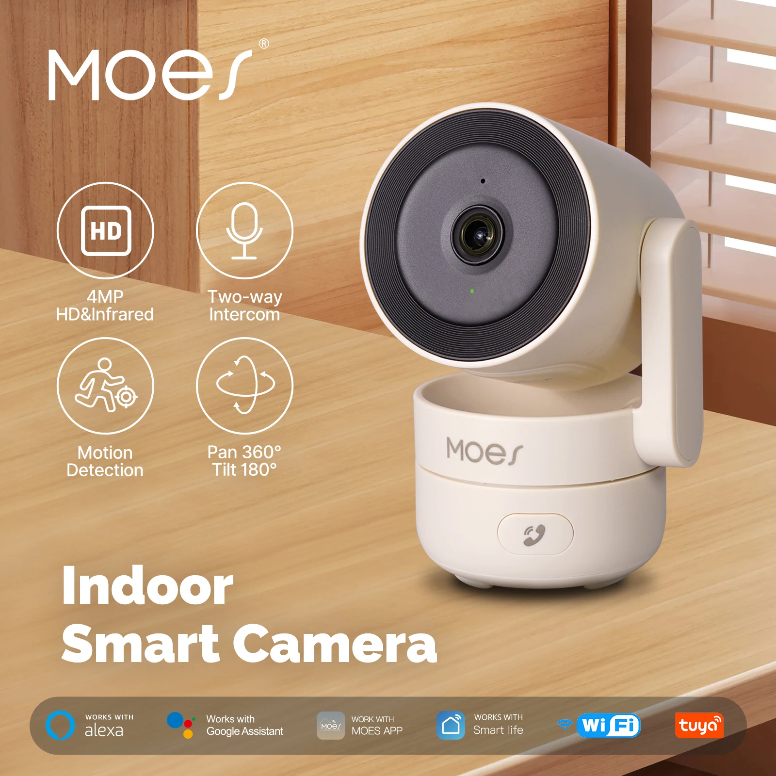 Smart Home Imou - MOESTuya WiFi داخلي عموم/إمالة كاميرا أمان