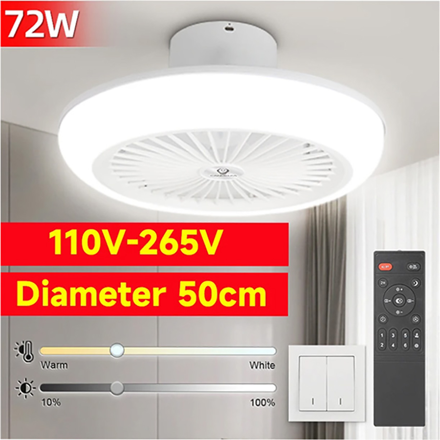 Smart Home Ventilation System - 72 واط مروحة السقف ضوء السقف