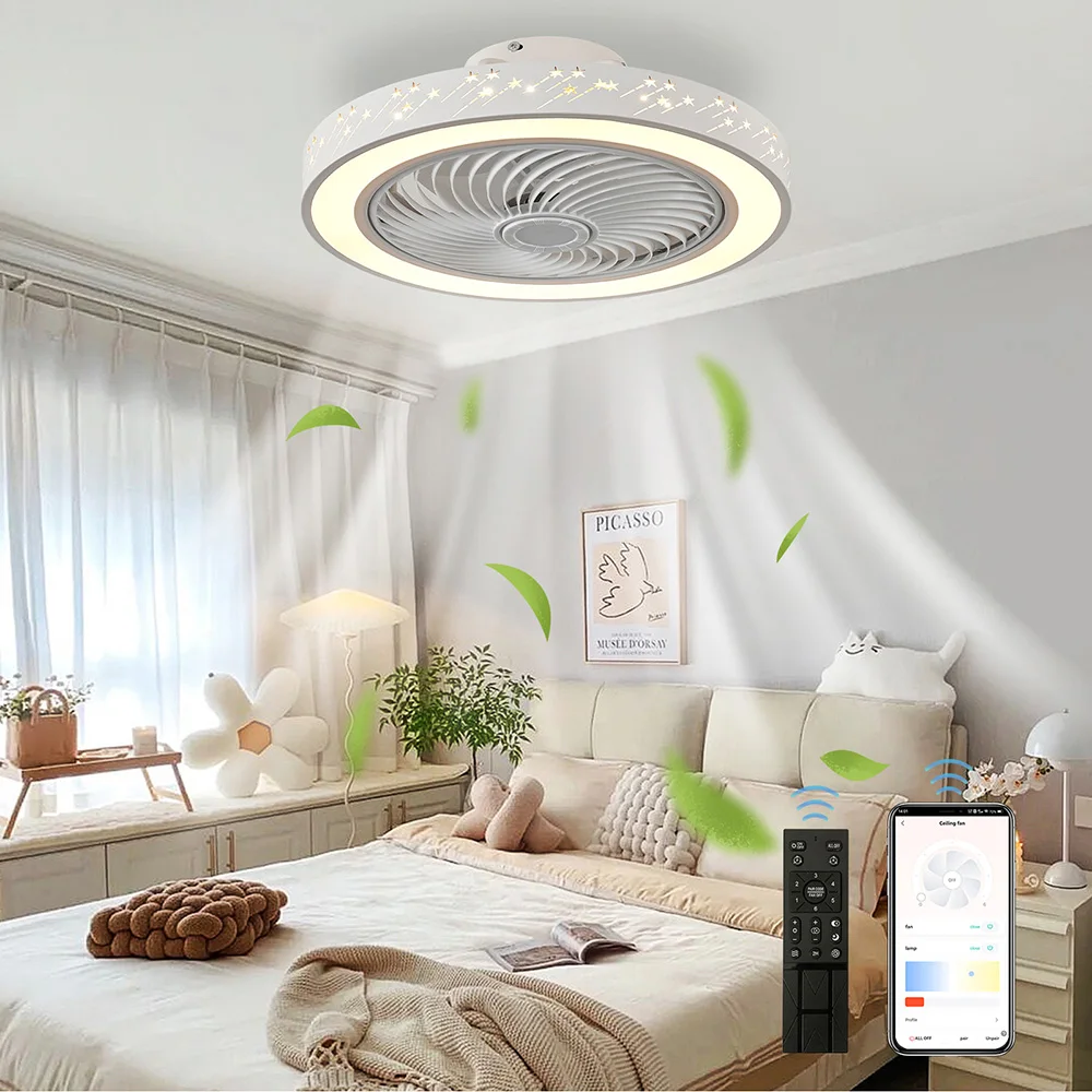 Smart Home Ventilation System - مروحة سقف بجهاز تحكم عن بعد