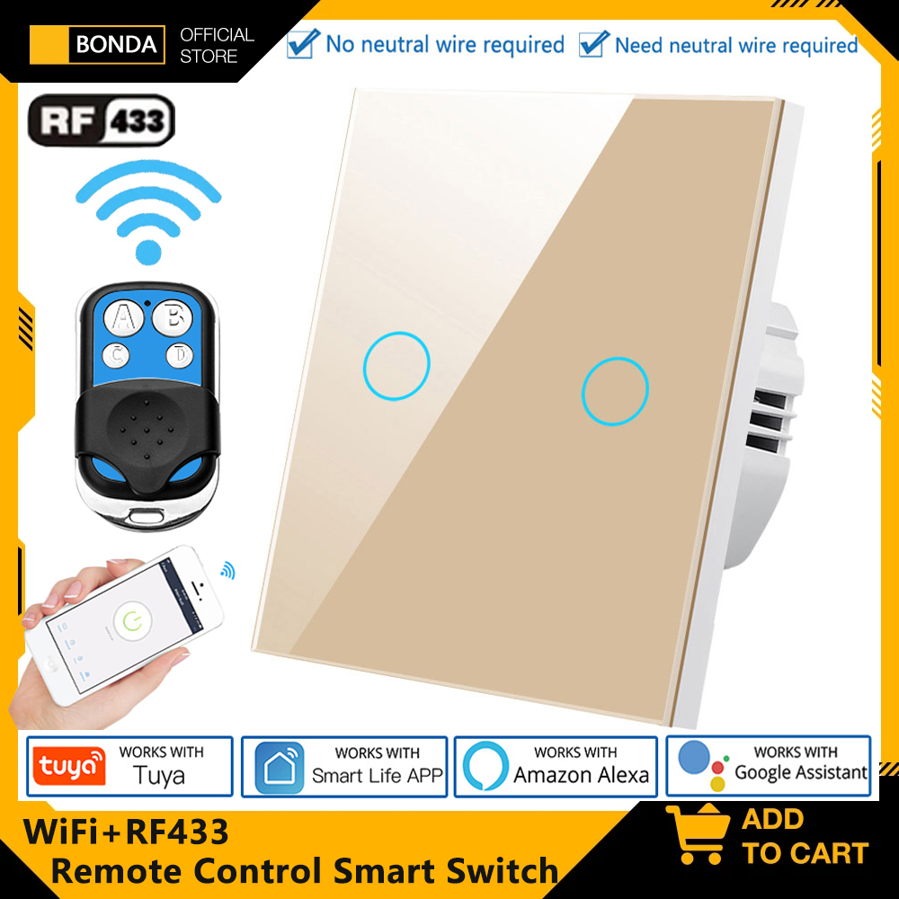 Smart Home Lighting Control - Tuya EU WiFi + RF433 مفتاح