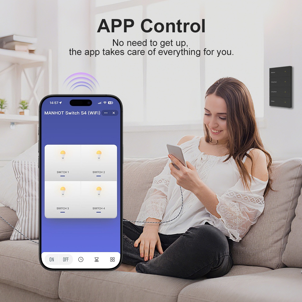مفتاح إضاءة ذكي من مانهوت بشاش - مراجعة Smart Home Lighting Control وسعره