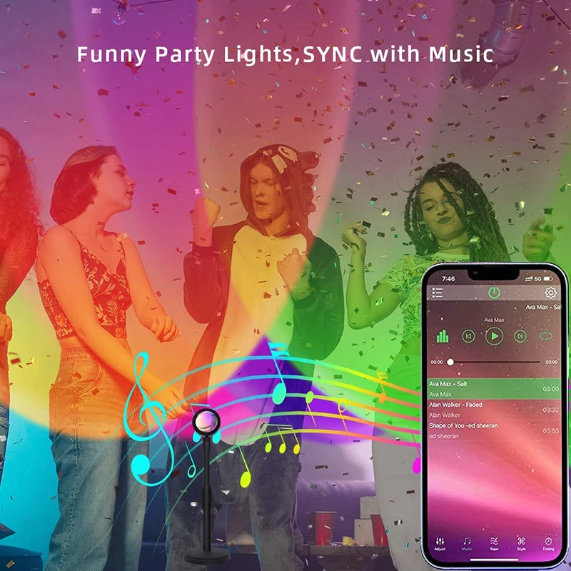 مصباح غروب الشمس الذكي LED ، م - مراجعة Smart Home Lighting Control وسعره