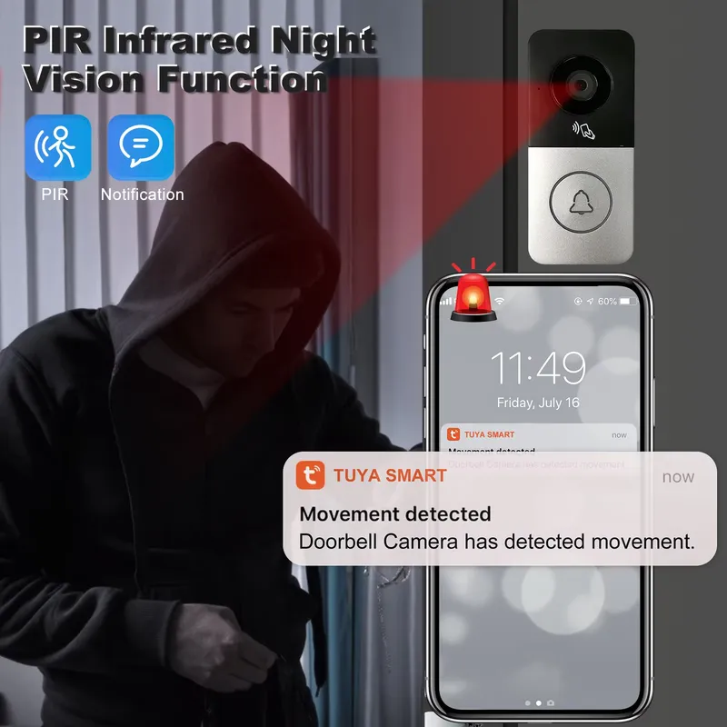 【CHIMU HOME】 جرس باب ذكي بكامي - مراجعة Smart Home Camera وسعره