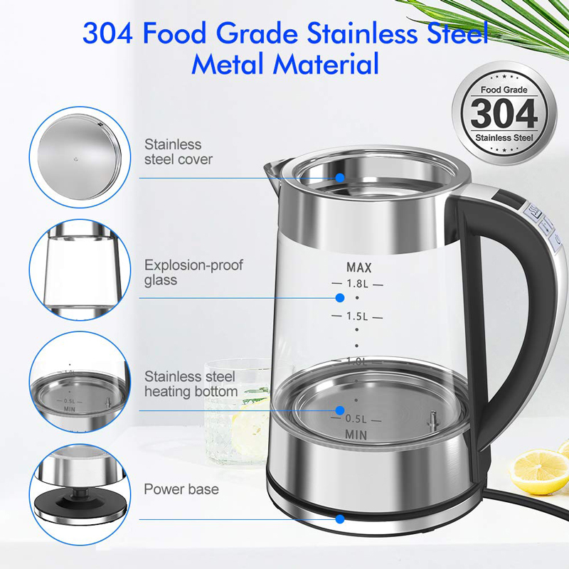 غلاية كهربائية زجاجية ترموستات - مراجعة Home Smart Kettle وسعره