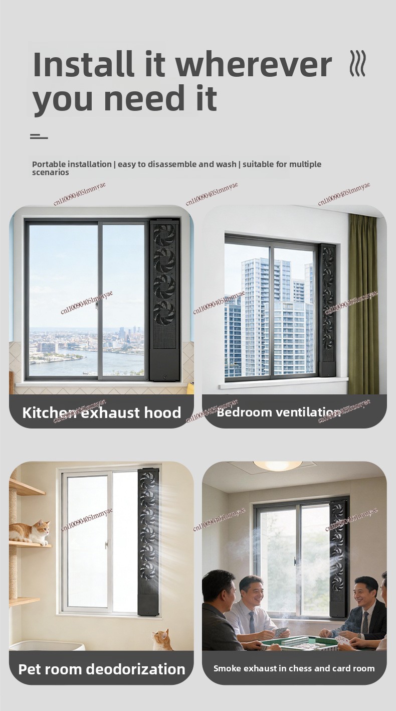 مروحة نافذة قوية بدون ثقب أو ت - مراجعة Smart Home Ventilation System وسعره