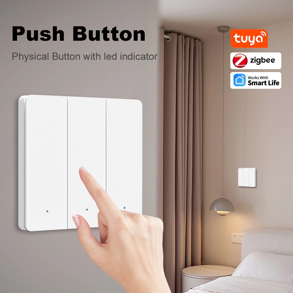 مفتاح ضغط ذكي ZigBee بـ 1 أو 2 - مراجعة Smart Home Lighting Control وسعره