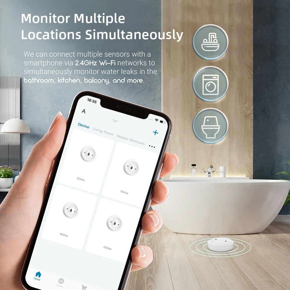 جهاز كشف تسرب المياه Zigbee3.0 - مراجعة Smart Home Zentrale وسعره