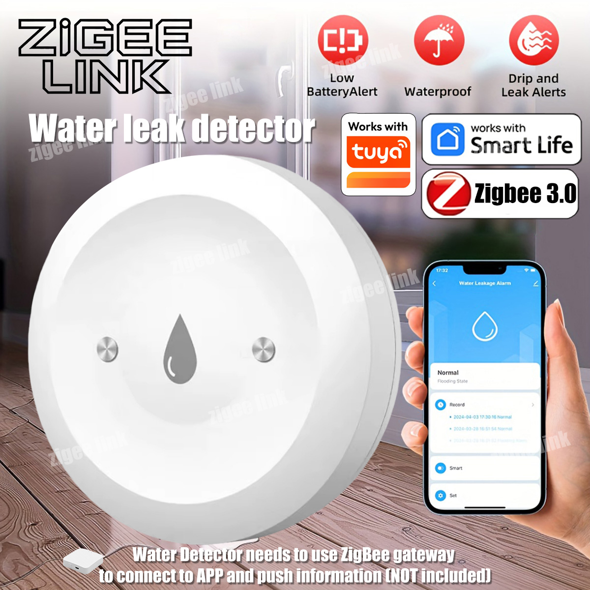 مستشعر تسرب المياه الذكي ZigBe - مراجعة Smart Home Zentrale وسعره