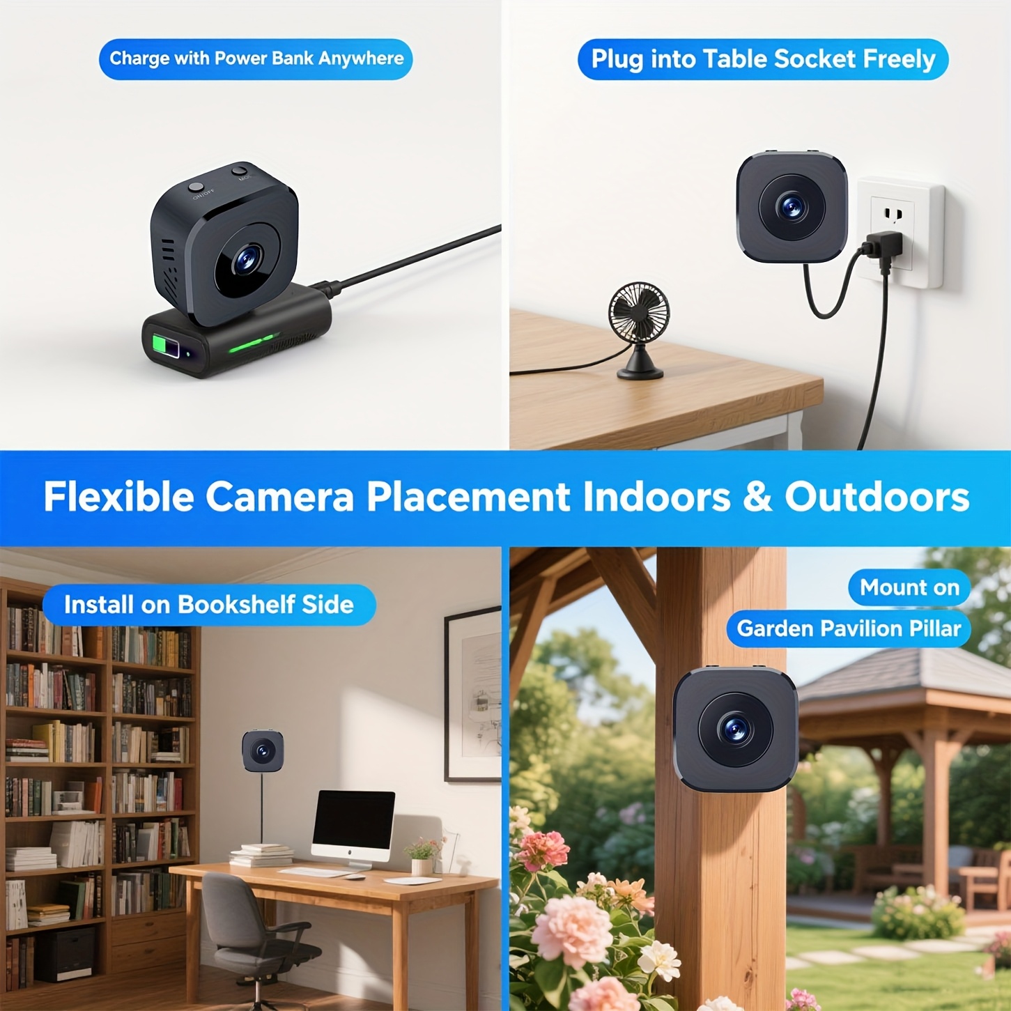 1080P HD كاميرا واي فاي صغيرة  - مراجعة Smart Home Camera وسعره