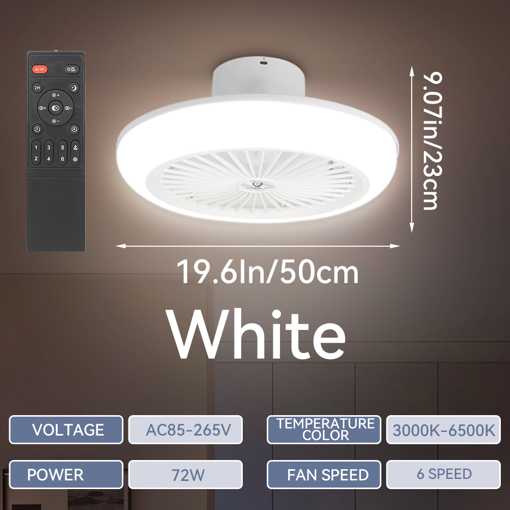 72 واط مروحة السقف ضوء السقف 8 - مراجعة Smart Home Ventilation System وسعره