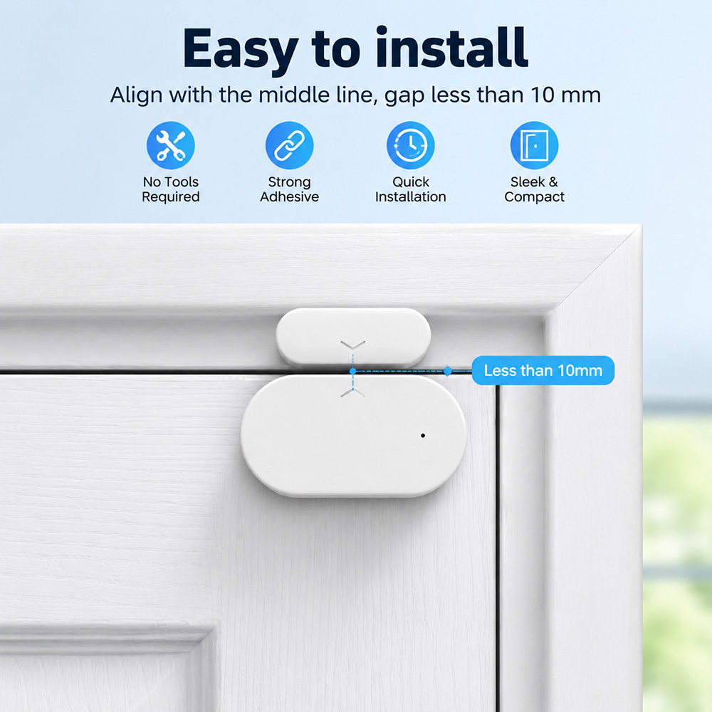 مستشعر الأبواب والنوافذ بتقنية - مراجعة Smart Home Setup وسعره