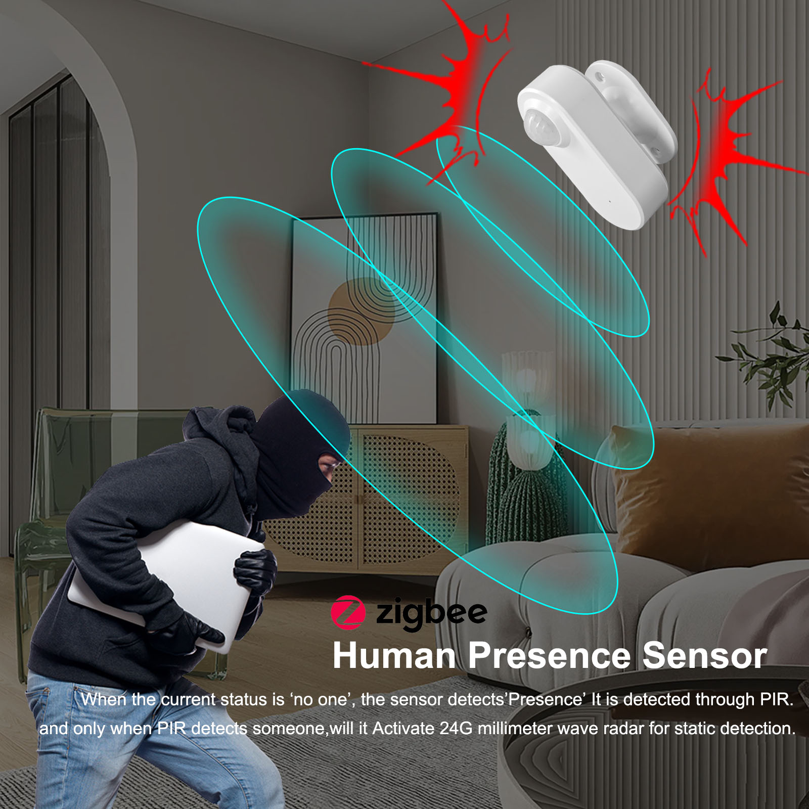 مستشعر وجود الإنسان الذكي من ت - مراجعة Smart Home Setup وسعره