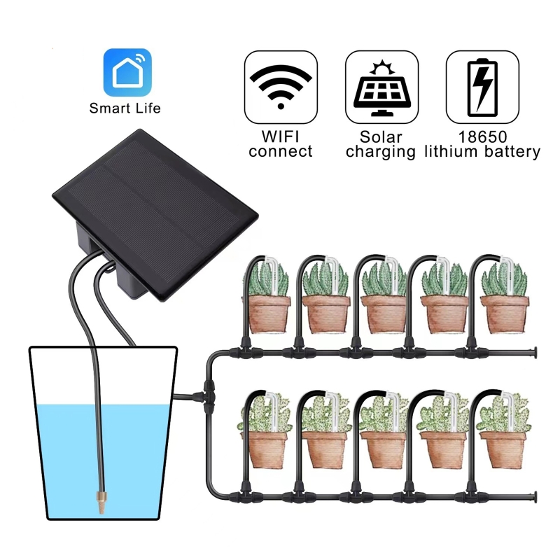 WIFI الشمسية التلقائي آلة الري - مراجعة Smart Home Package وسعره